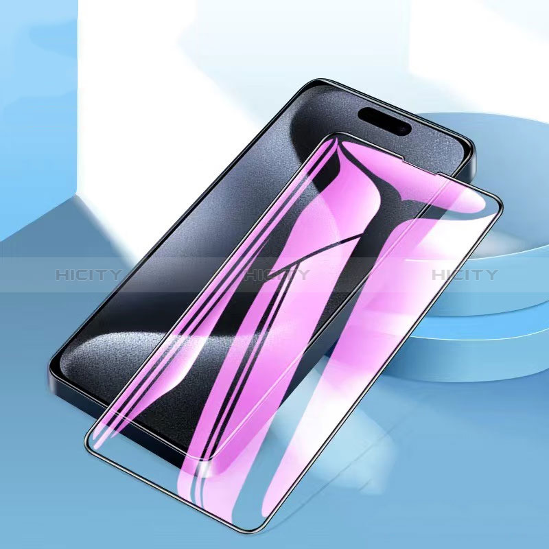 Schutzfolie Full Coverage Displayschutzfolie Panzerfolie Gehärtetes Glas Glasfolie Anti Blue Ray Skins zum Aufkleben Panzerglas U02 für Apple iPhone 14 Pro Max Schwarz