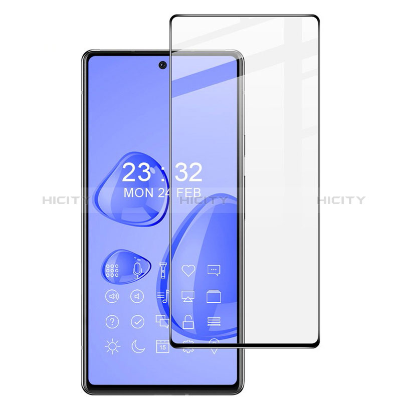 Schutzfolie Full Coverage Displayschutzfolie Panzerfolie Gehärtetes Glas Glasfolie Skins zum Aufkleben Panzerglas F02 für Google Pixel 6a 5G Schwarz Plus