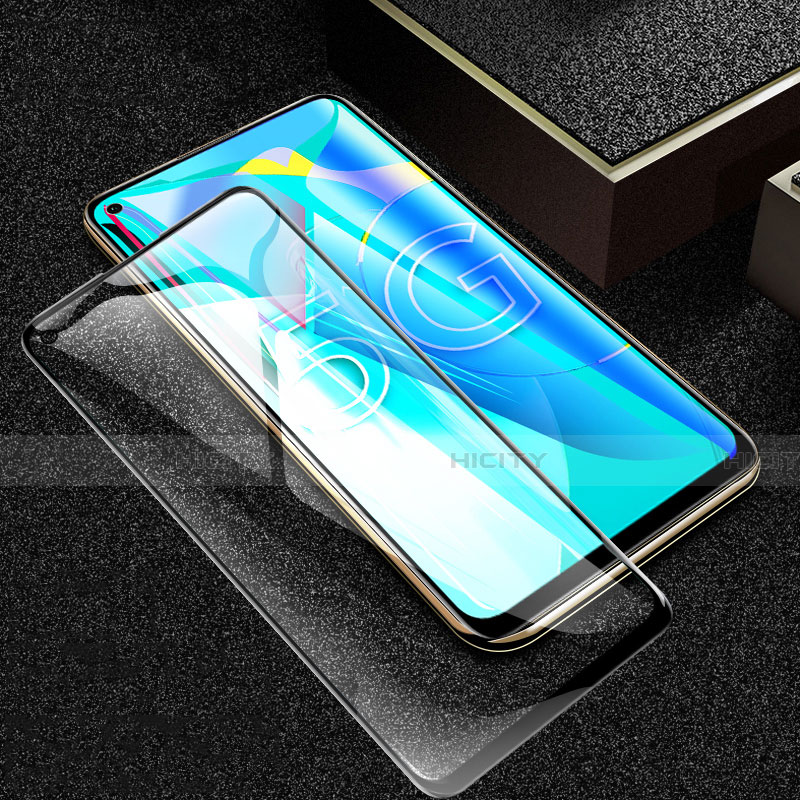 Schutzfolie Full Coverage Displayschutzfolie Panzerfolie Gehärtetes Glas Glasfolie Skins zum Aufkleben Panzerglas F02 für Huawei Honor 30S Schwarz Plus