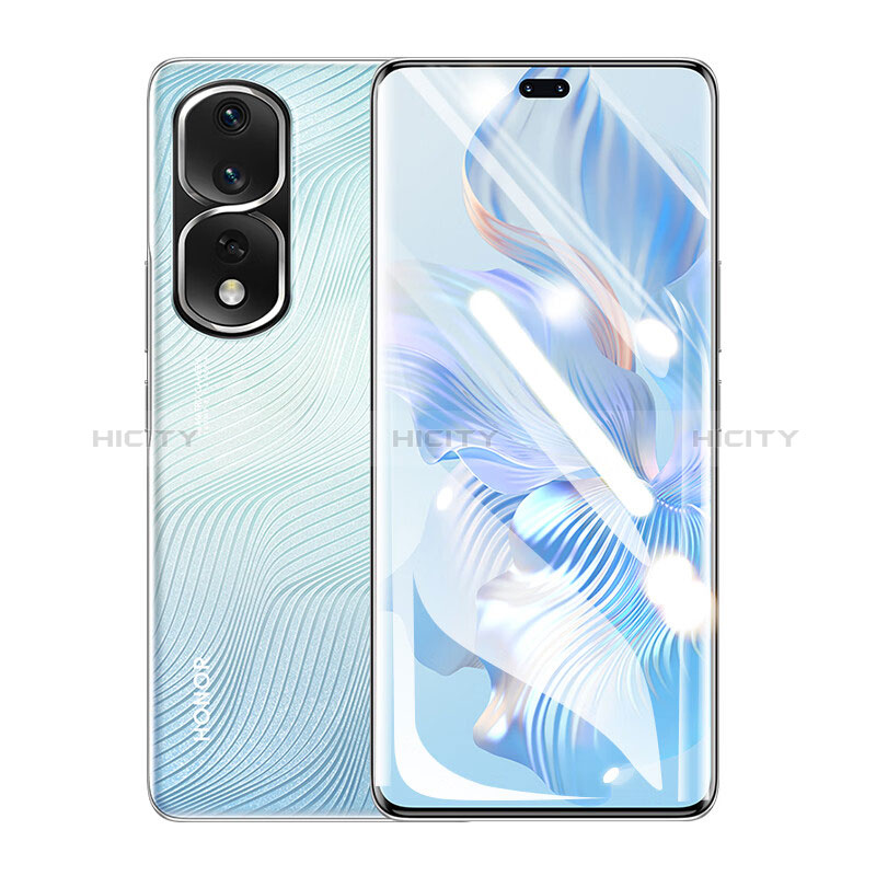 Schutzfolie Full Coverage Displayschutzfolie Panzerfolie Gehärtetes Glas Glasfolie Skins zum Aufkleben Panzerglas F02 für Huawei Honor 80 Pro 5G Schwarz