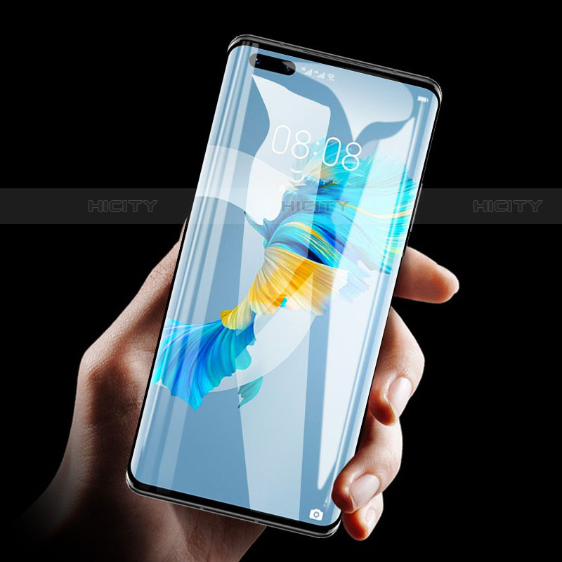 Schutzfolie Full Coverage Displayschutzfolie Panzerfolie Gehärtetes Glas Glasfolie Skins zum Aufkleben Panzerglas F02 für Huawei Mate 40 Pro+ Plus Schwarz