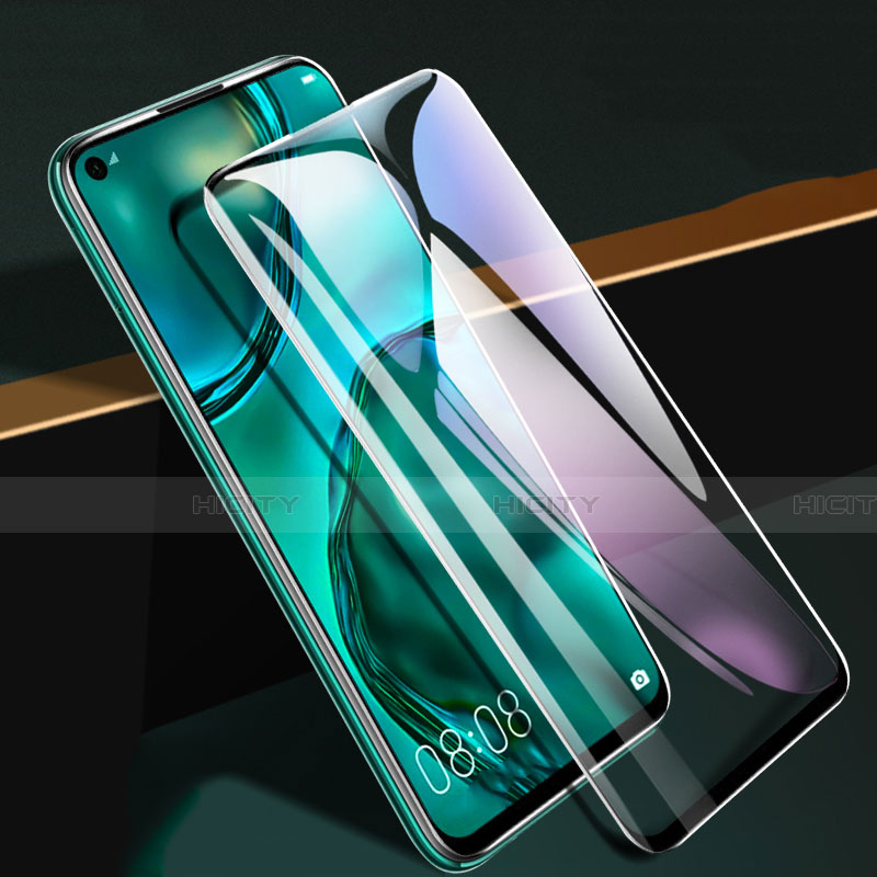 Schutzfolie Full Coverage Displayschutzfolie Panzerfolie Gehärtetes Glas Glasfolie Skins zum Aufkleben Panzerglas F02 für Huawei Nova 7 5G Schwarz