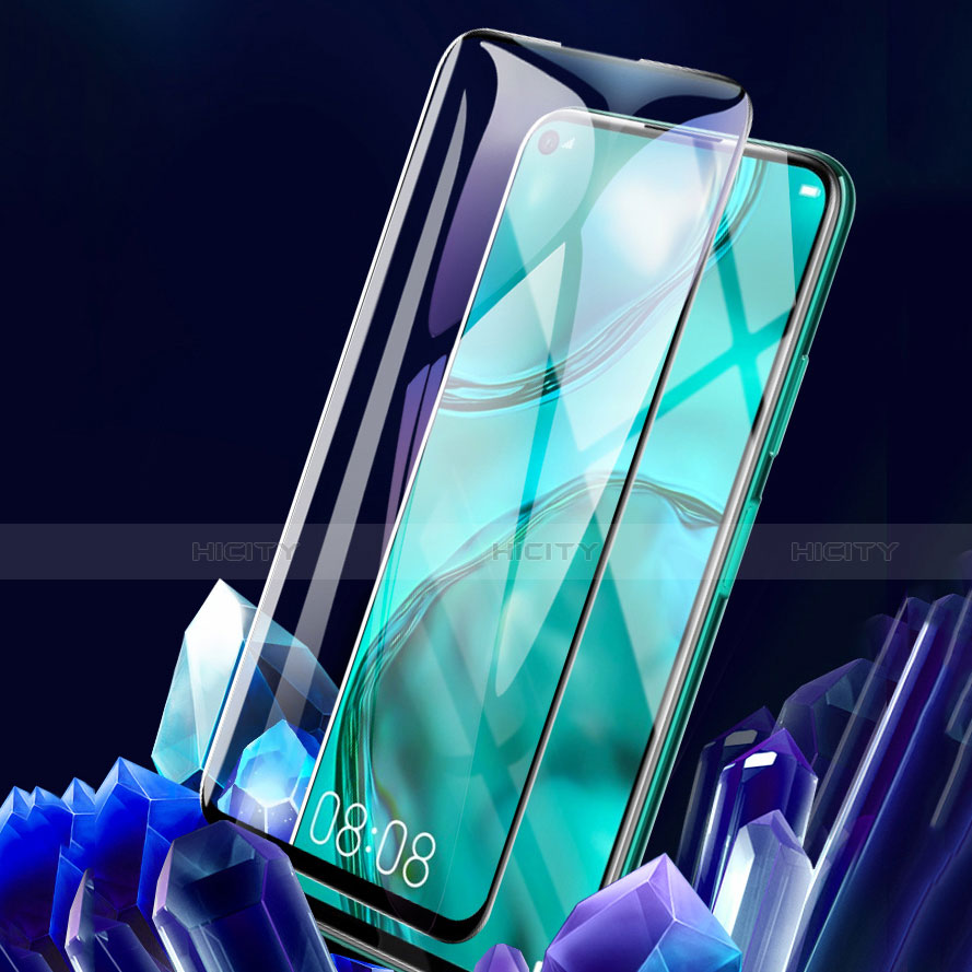 Schutzfolie Full Coverage Displayschutzfolie Panzerfolie Gehärtetes Glas Glasfolie Skins zum Aufkleben Panzerglas F02 für Huawei Nova 7 SE 5G Schwarz