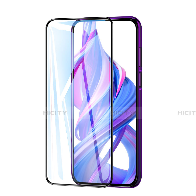 Schutzfolie Full Coverage Displayschutzfolie Panzerfolie Gehärtetes Glas Glasfolie Skins zum Aufkleben Panzerglas F02 für Huawei P Smart Z (2019) Schwarz