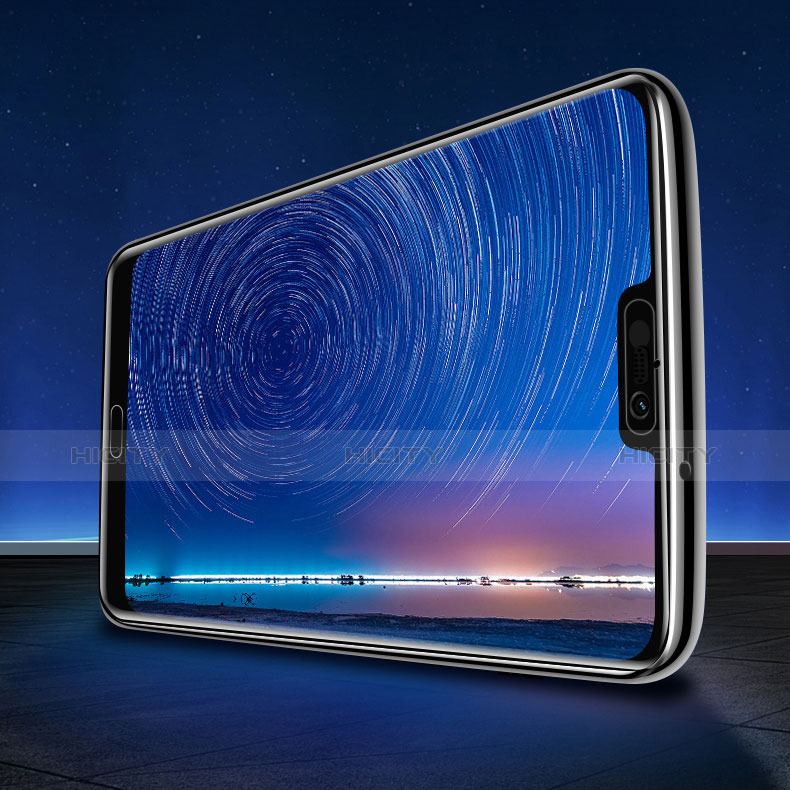 Schutzfolie Full Coverage Displayschutzfolie Panzerfolie Gehärtetes Glas Glasfolie Skins zum Aufkleben Panzerglas F02 für Huawei P20 Pro Schwarz