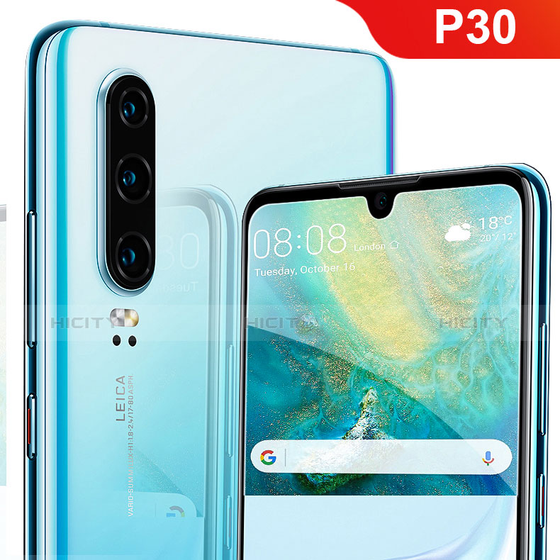 Schutzfolie Full Coverage Displayschutzfolie Panzerfolie Gehärtetes Glas Glasfolie Skins zum Aufkleben Panzerglas F02 für Huawei P30 Schwarz