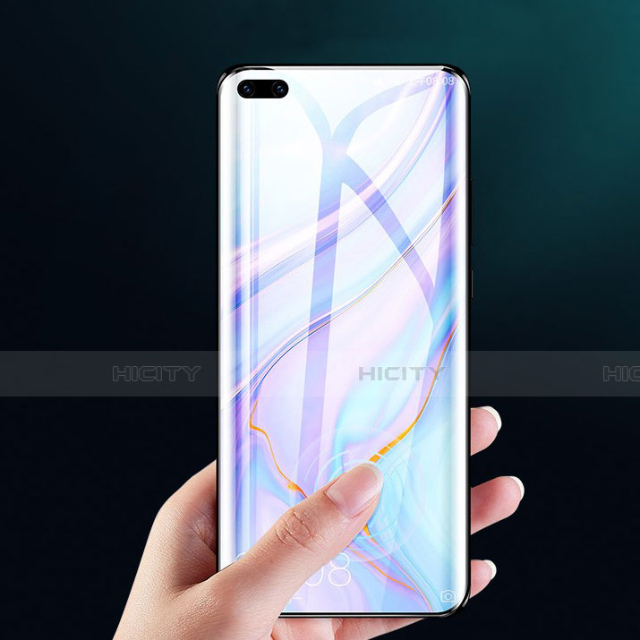 Schutzfolie Full Coverage Displayschutzfolie Panzerfolie Gehärtetes Glas Glasfolie Skins zum Aufkleben Panzerglas F02 für Huawei P40 Pro+ Plus Schwarz