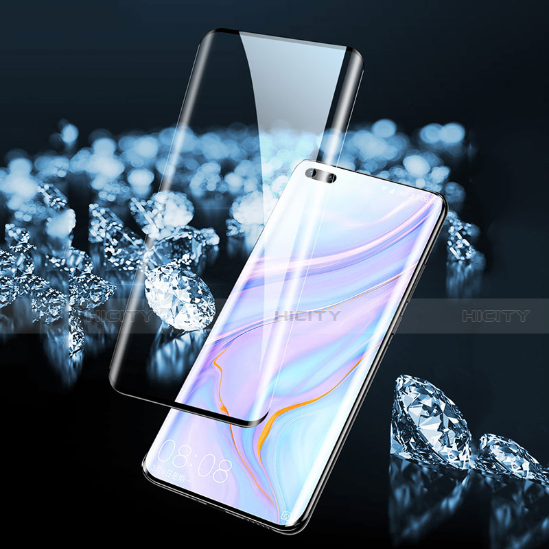 Schutzfolie Full Coverage Displayschutzfolie Panzerfolie Gehärtetes Glas Glasfolie Skins zum Aufkleben Panzerglas F02 für Huawei P40 Pro+ Plus Schwarz