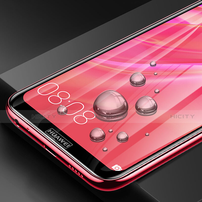 Schutzfolie Full Coverage Displayschutzfolie Panzerfolie Gehärtetes Glas Glasfolie Skins zum Aufkleben Panzerglas F02 für Huawei Y7 (2019) Schwarz