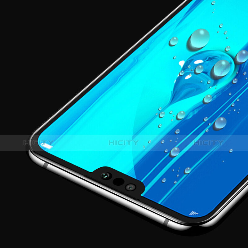 Schutzfolie Full Coverage Displayschutzfolie Panzerfolie Gehärtetes Glas Glasfolie Skins zum Aufkleben Panzerglas F02 für Huawei Y9 (2019) Schwarz