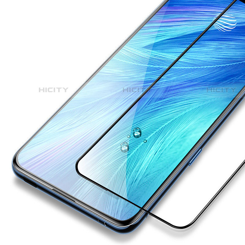 Schutzfolie Full Coverage Displayschutzfolie Panzerfolie Gehärtetes Glas Glasfolie Skins zum Aufkleben Panzerglas F02 für Huawei Y9s Schwarz