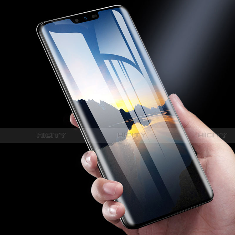 Schutzfolie Full Coverage Displayschutzfolie Panzerfolie Gehärtetes Glas Glasfolie Skins zum Aufkleben Panzerglas F02 für LG V50 ThinQ 5G Schwarz groß