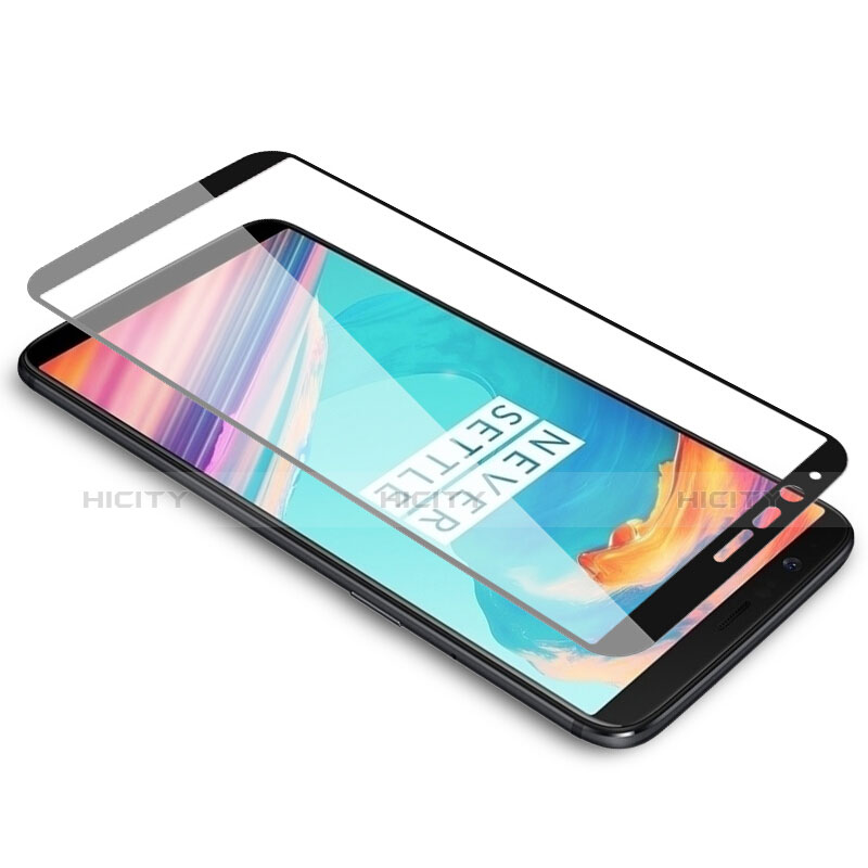 Schutzfolie Full Coverage Displayschutzfolie Panzerfolie Gehärtetes Glas Glasfolie Skins zum Aufkleben Panzerglas F02 für OnePlus 5T A5010 Schwarz