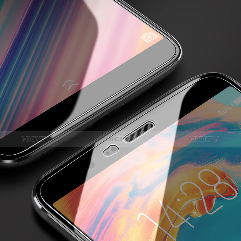 Schutzfolie Full Coverage Displayschutzfolie Panzerfolie Gehärtetes Glas Glasfolie Skins zum Aufkleben Panzerglas F02 für OnePlus 5T A5010 Schwarz