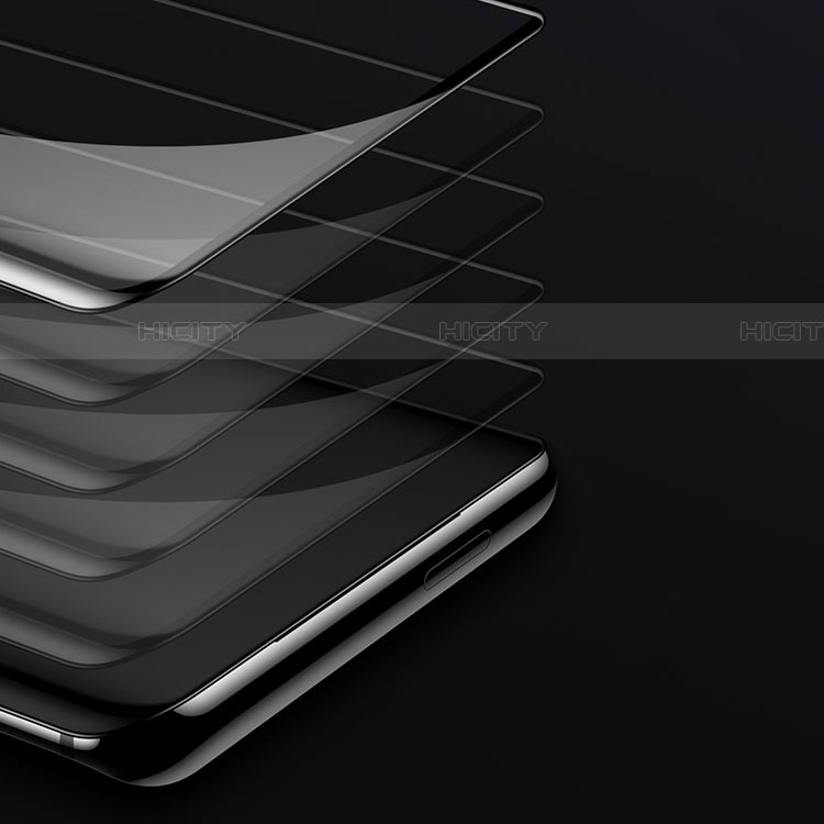 Schutzfolie Full Coverage Displayschutzfolie Panzerfolie Gehärtetes Glas Glasfolie Skins zum Aufkleben Panzerglas F02 für OnePlus 7 Pro Schwarz