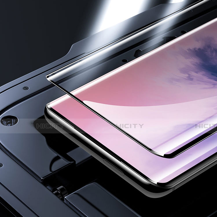 Schutzfolie Full Coverage Displayschutzfolie Panzerfolie Gehärtetes Glas Glasfolie Skins zum Aufkleben Panzerglas F02 für OnePlus 7T Pro 5G Schwarz groß