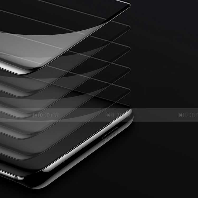 Schutzfolie Full Coverage Displayschutzfolie Panzerfolie Gehärtetes Glas Glasfolie Skins zum Aufkleben Panzerglas F02 für OnePlus 7T Pro 5G Schwarz