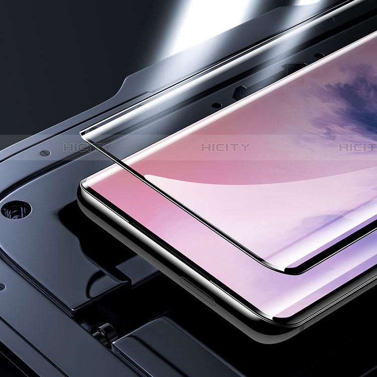 Schutzfolie Full Coverage Displayschutzfolie Panzerfolie Gehärtetes Glas Glasfolie Skins zum Aufkleben Panzerglas F02 für OnePlus 7T Pro Schwarz