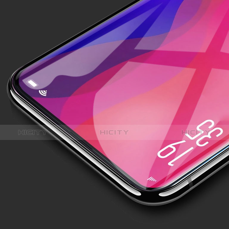 Schutzfolie Full Coverage Displayschutzfolie Panzerfolie Gehärtetes Glas Glasfolie Skins zum Aufkleben Panzerglas F02 für Oppo Find X Schwarz