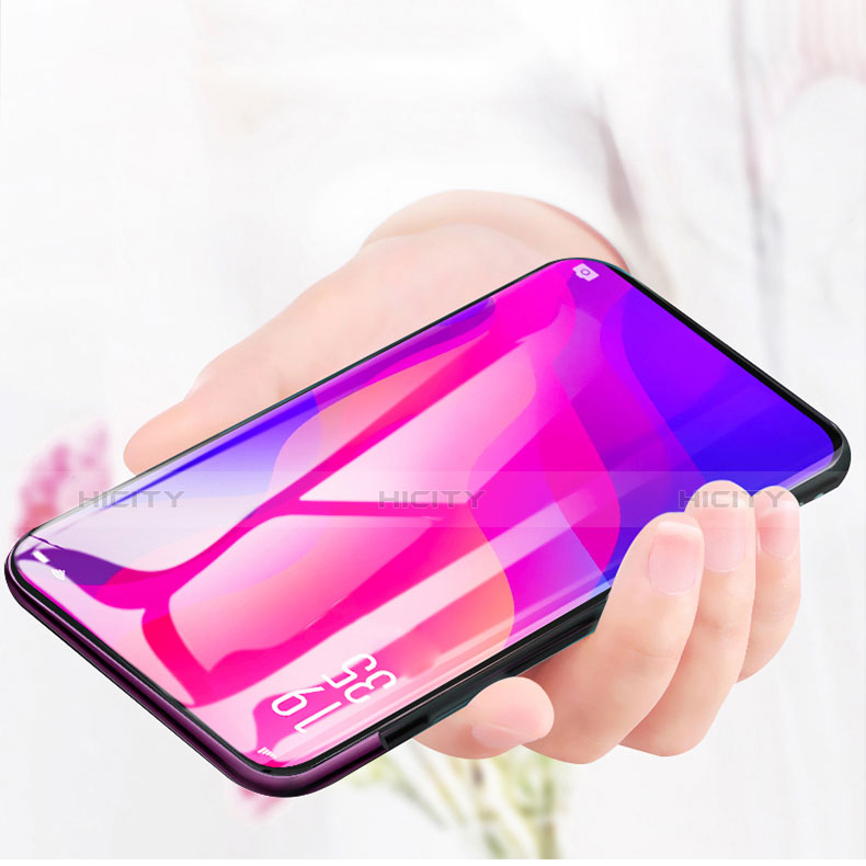 Schutzfolie Full Coverage Displayschutzfolie Panzerfolie Gehärtetes Glas Glasfolie Skins zum Aufkleben Panzerglas F02 für Oppo Find X Schwarz