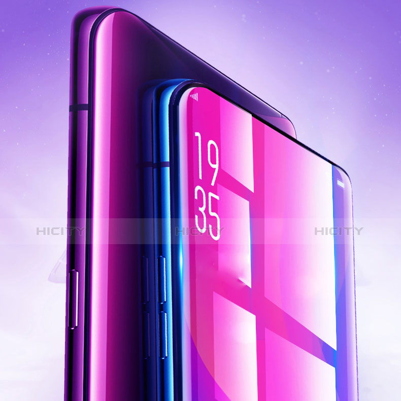 Schutzfolie Full Coverage Displayschutzfolie Panzerfolie Gehärtetes Glas Glasfolie Skins zum Aufkleben Panzerglas F02 für Oppo Find X Super Flash Edition Schwarz