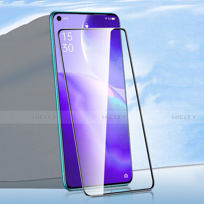 Schutzfolie Full Coverage Displayschutzfolie Panzerfolie Gehärtetes Glas Glasfolie Skins zum Aufkleben Panzerglas F02 für Oppo Find X3 Lite 5G Schwarz