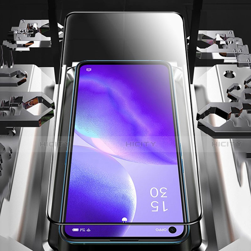 Schutzfolie Full Coverage Displayschutzfolie Panzerfolie Gehärtetes Glas Glasfolie Skins zum Aufkleben Panzerglas F02 für Oppo Find X3 Lite 5G Schwarz