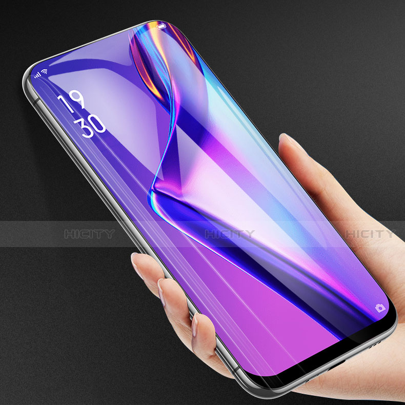 Schutzfolie Full Coverage Displayschutzfolie Panzerfolie Gehärtetes Glas Glasfolie Skins zum Aufkleben Panzerglas F02 für Oppo K3 Schwarz groß