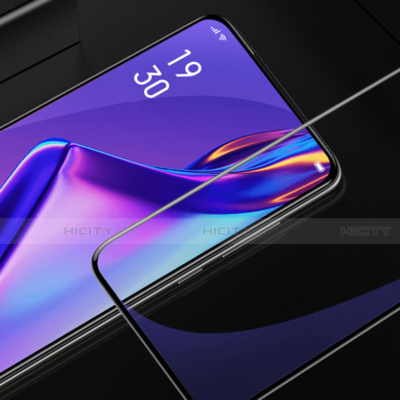 Schutzfolie Full Coverage Displayschutzfolie Panzerfolie Gehärtetes Glas Glasfolie Skins zum Aufkleben Panzerglas F02 für Oppo K3 Schwarz groß