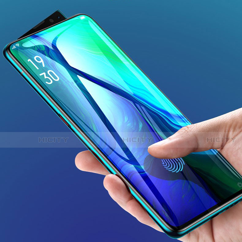 Schutzfolie Full Coverage Displayschutzfolie Panzerfolie Gehärtetes Glas Glasfolie Skins zum Aufkleben Panzerglas F02 für Oppo Reno 10X Zoom Schwarz