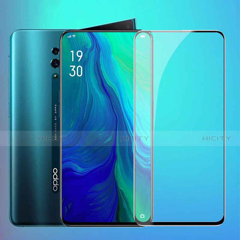 Schutzfolie Full Coverage Displayschutzfolie Panzerfolie Gehärtetes Glas Glasfolie Skins zum Aufkleben Panzerglas F02 für Oppo Reno 10X Zoom Schwarz