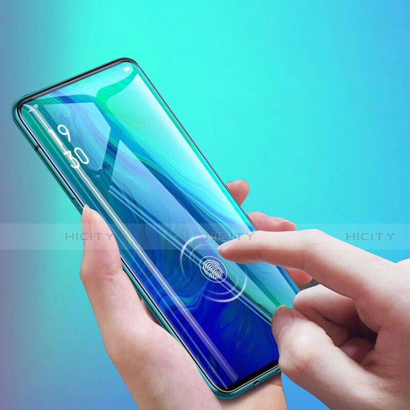 Schutzfolie Full Coverage Displayschutzfolie Panzerfolie Gehärtetes Glas Glasfolie Skins zum Aufkleben Panzerglas F02 für Oppo Reno 10X Zoom Schwarz