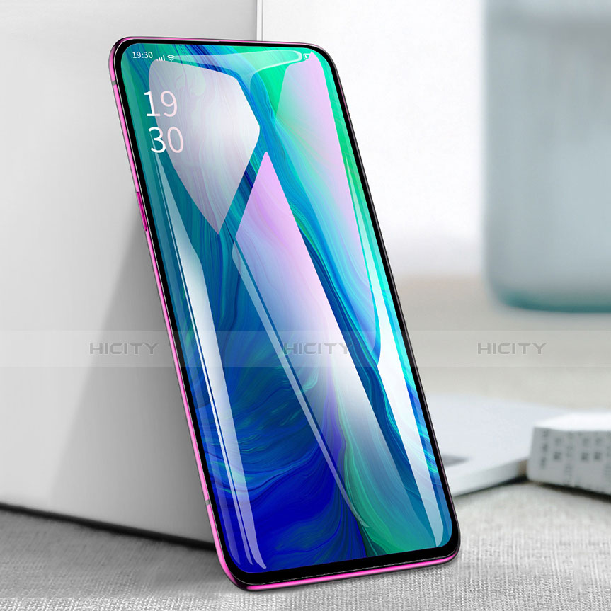 Schutzfolie Full Coverage Displayschutzfolie Panzerfolie Gehärtetes Glas Glasfolie Skins zum Aufkleben Panzerglas F02 für Oppo Reno Schwarz