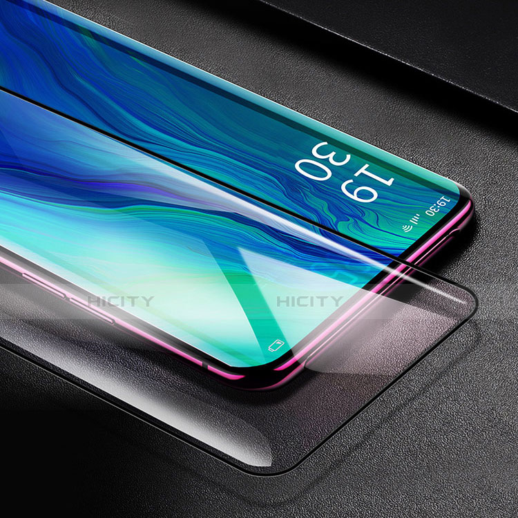 Schutzfolie Full Coverage Displayschutzfolie Panzerfolie Gehärtetes Glas Glasfolie Skins zum Aufkleben Panzerglas F02 für Oppo Reno Schwarz