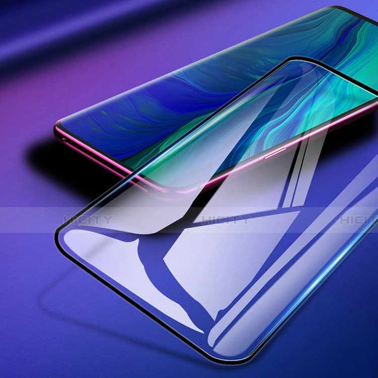 Schutzfolie Full Coverage Displayschutzfolie Panzerfolie Gehärtetes Glas Glasfolie Skins zum Aufkleben Panzerglas F02 für Oppo Reno Schwarz