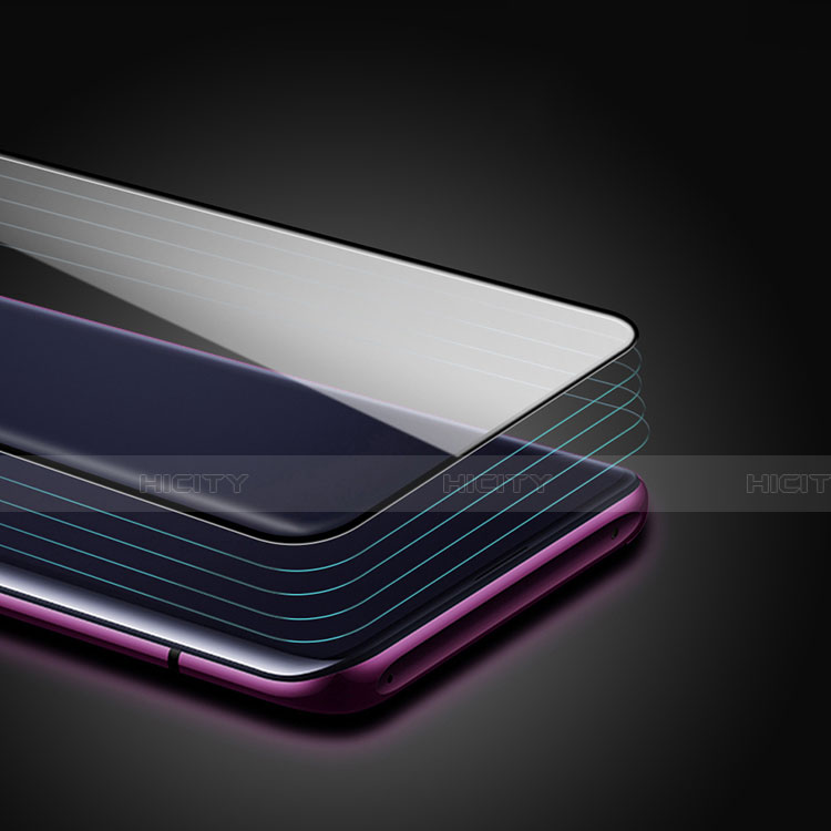 Schutzfolie Full Coverage Displayschutzfolie Panzerfolie Gehärtetes Glas Glasfolie Skins zum Aufkleben Panzerglas F02 für Oppo Reno Schwarz