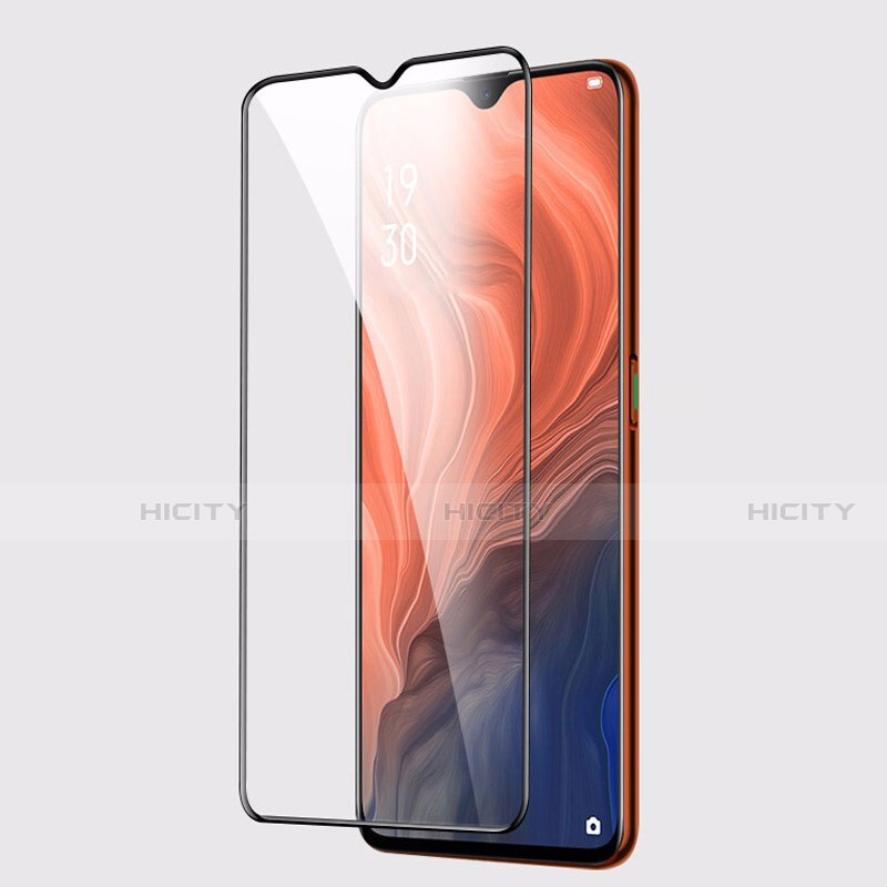 Schutzfolie Full Coverage Displayschutzfolie Panzerfolie Gehärtetes Glas Glasfolie Skins zum Aufkleben Panzerglas F02 für Oppo Reno Z Schwarz Plus