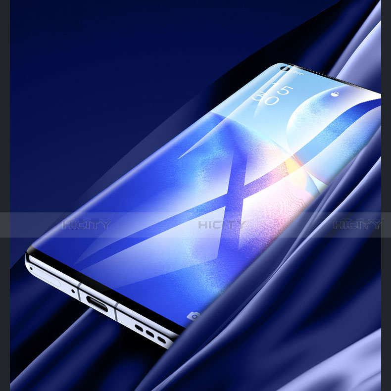 Schutzfolie Full Coverage Displayschutzfolie Panzerfolie Gehärtetes Glas Glasfolie Skins zum Aufkleben Panzerglas F02 für Oppo Reno5 Pro 5G Schwarz