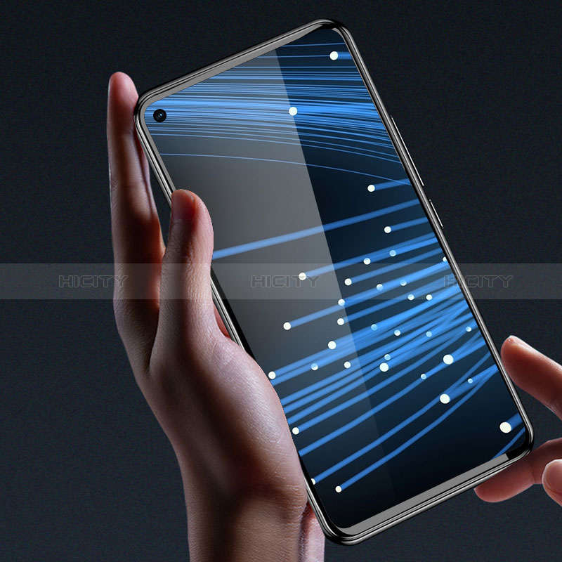 Schutzfolie Full Coverage Displayschutzfolie Panzerfolie Gehärtetes Glas Glasfolie Skins zum Aufkleben Panzerglas F02 für Realme Q3t 5G Schwarz groß