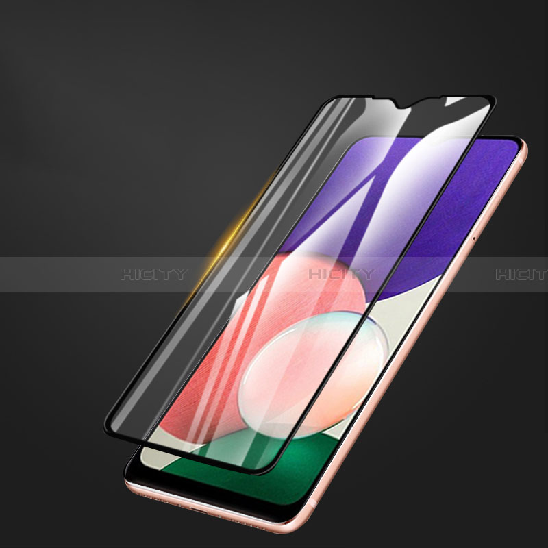 Schutzfolie Full Coverage Displayschutzfolie Panzerfolie Gehärtetes Glas Glasfolie Skins zum Aufkleben Panzerglas F02 für Samsung Galaxy A02 Schwarz