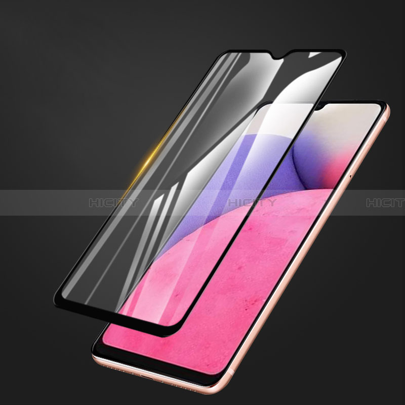 Schutzfolie Full Coverage Displayschutzfolie Panzerfolie Gehärtetes Glas Glasfolie Skins zum Aufkleben Panzerglas F02 für Samsung Galaxy A23 5G SC-56C Schwarz