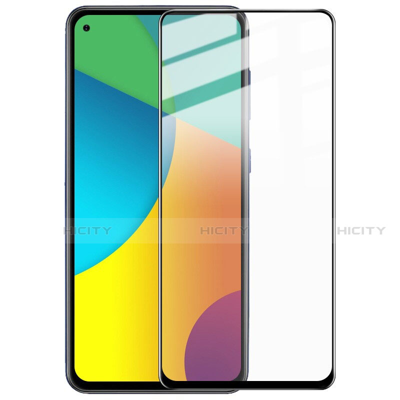 Schutzfolie Full Coverage Displayschutzfolie Panzerfolie Gehärtetes Glas Glasfolie Skins zum Aufkleben Panzerglas F02 für Samsung Galaxy A60 Schwarz