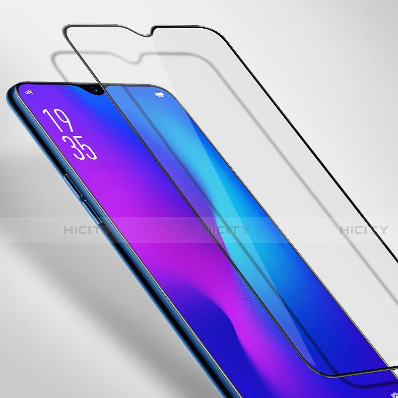 Schutzfolie Full Coverage Displayschutzfolie Panzerfolie Gehärtetes Glas Glasfolie Skins zum Aufkleben Panzerglas F02 für Samsung Galaxy A70 Schwarz