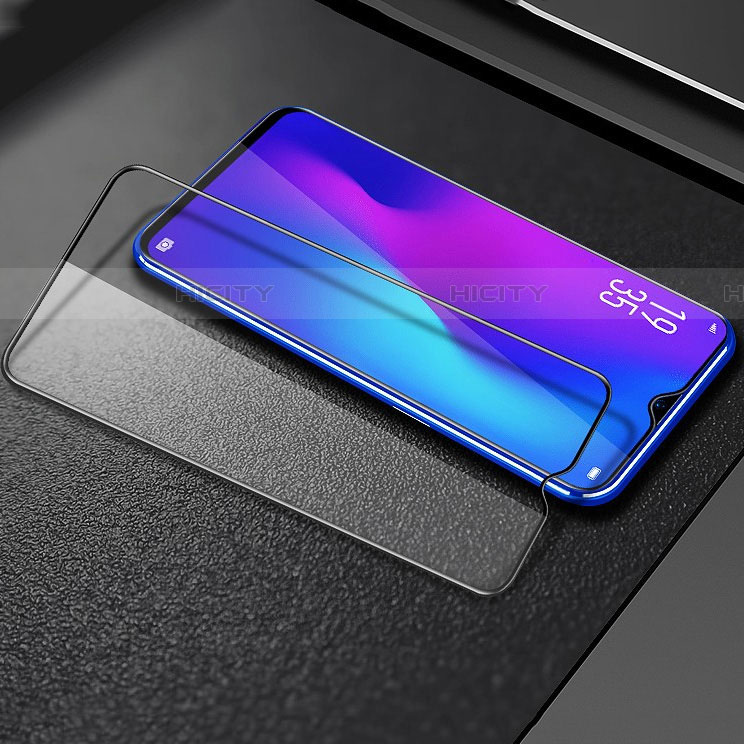 Schutzfolie Full Coverage Displayschutzfolie Panzerfolie Gehärtetes Glas Glasfolie Skins zum Aufkleben Panzerglas F02 für Samsung Galaxy A70S Schwarz