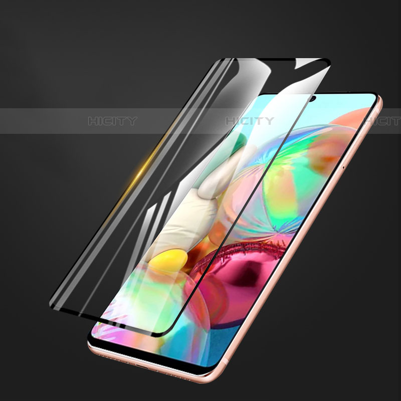 Schutzfolie Full Coverage Displayschutzfolie Panzerfolie Gehärtetes Glas Glasfolie Skins zum Aufkleben Panzerglas F02 für Samsung Galaxy A72 5G Schwarz