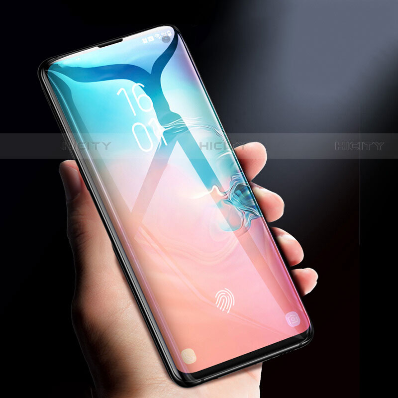 Schutzfolie Full Coverage Displayschutzfolie Panzerfolie Gehärtetes Glas Glasfolie Skins zum Aufkleben Panzerglas F02 für Samsung Galaxy S10 5G Schwarz