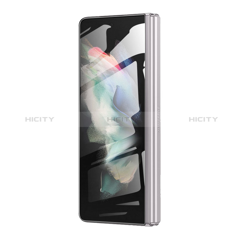 Schutzfolie Full Coverage Displayschutzfolie Panzerfolie Gehärtetes Glas Glasfolie Skins zum Aufkleben Panzerglas F02 für Samsung Galaxy Z Fold3 5G Schwarz