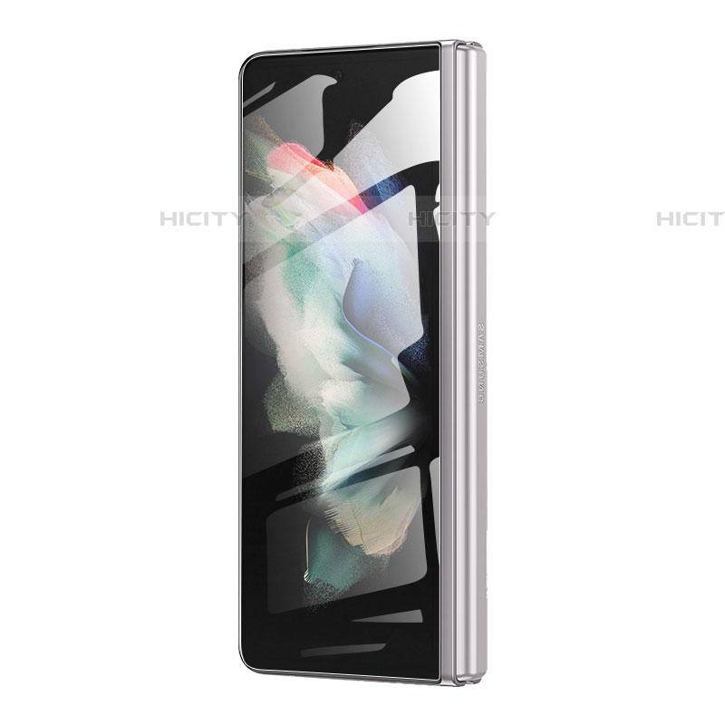 Schutzfolie Full Coverage Displayschutzfolie Panzerfolie Gehärtetes Glas Glasfolie Skins zum Aufkleben Panzerglas F02 für Samsung Galaxy Z Fold4 5G Schwarz