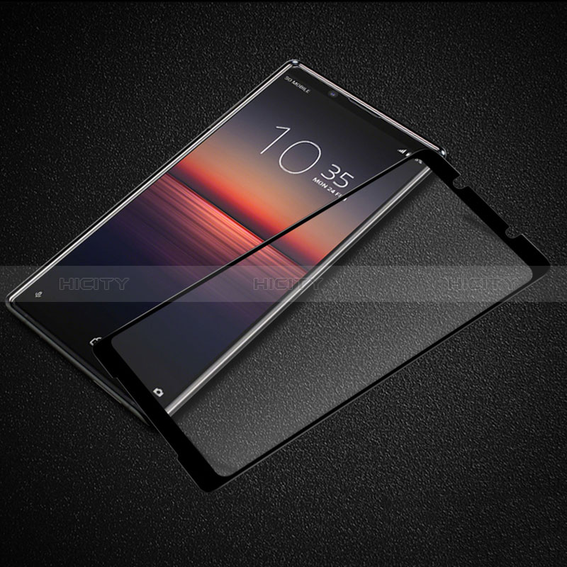 Schutzfolie Full Coverage Displayschutzfolie Panzerfolie Gehärtetes Glas Glasfolie Skins zum Aufkleben Panzerglas F02 für Sony Xperia 1 IV Schwarz