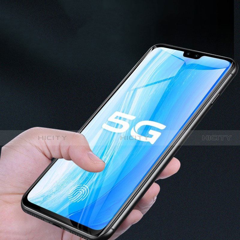 Schutzfolie Full Coverage Displayschutzfolie Panzerfolie Gehärtetes Glas Glasfolie Skins zum Aufkleben Panzerglas F02 für Vivo V20 Pro 5G Schwarz groß